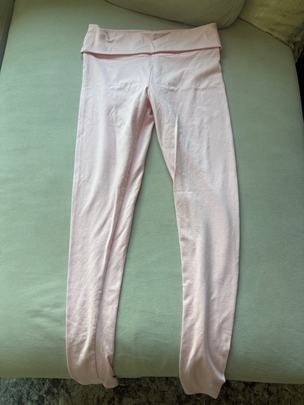 Victoria's Secret Pale Pink foldover leggings cotton